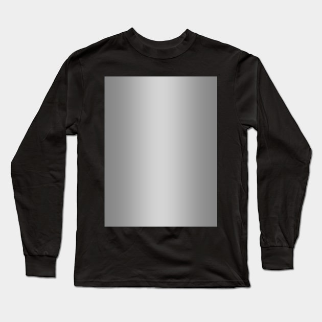 Gray to White Vertical Bilinear Gradient Long Sleeve T-Shirt by OmbreDesigns
